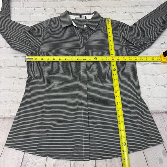 Lafayette 148 Women Long Sleeve Button Shirt Top Blouse Size 12 Stripes D054 -9 - Picture 2 of 15